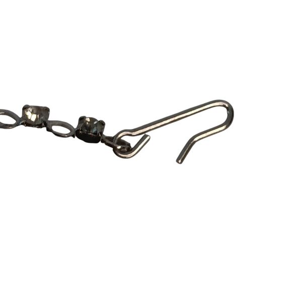 Vintage Light Blue Rhinestone Choker Necklace Screw Back Earrings Prong Setting - Picture 12 of 16